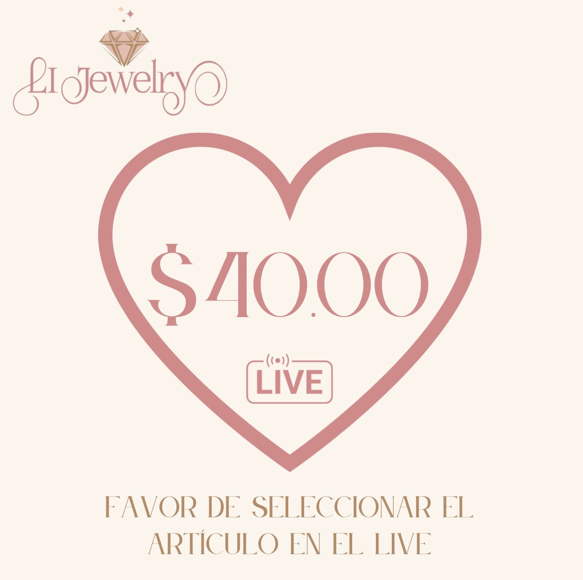 Live $40.00