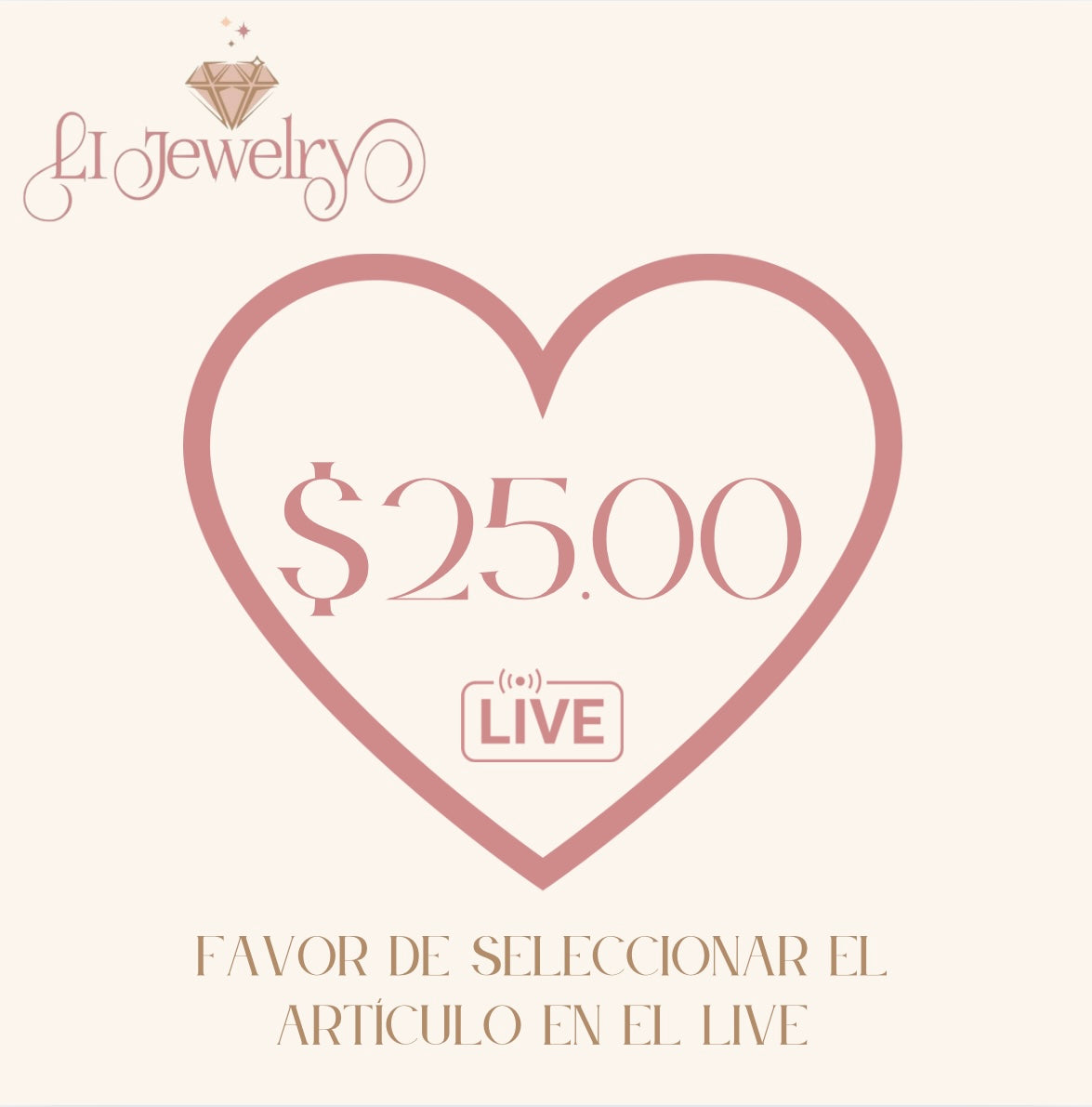 Live $25.00