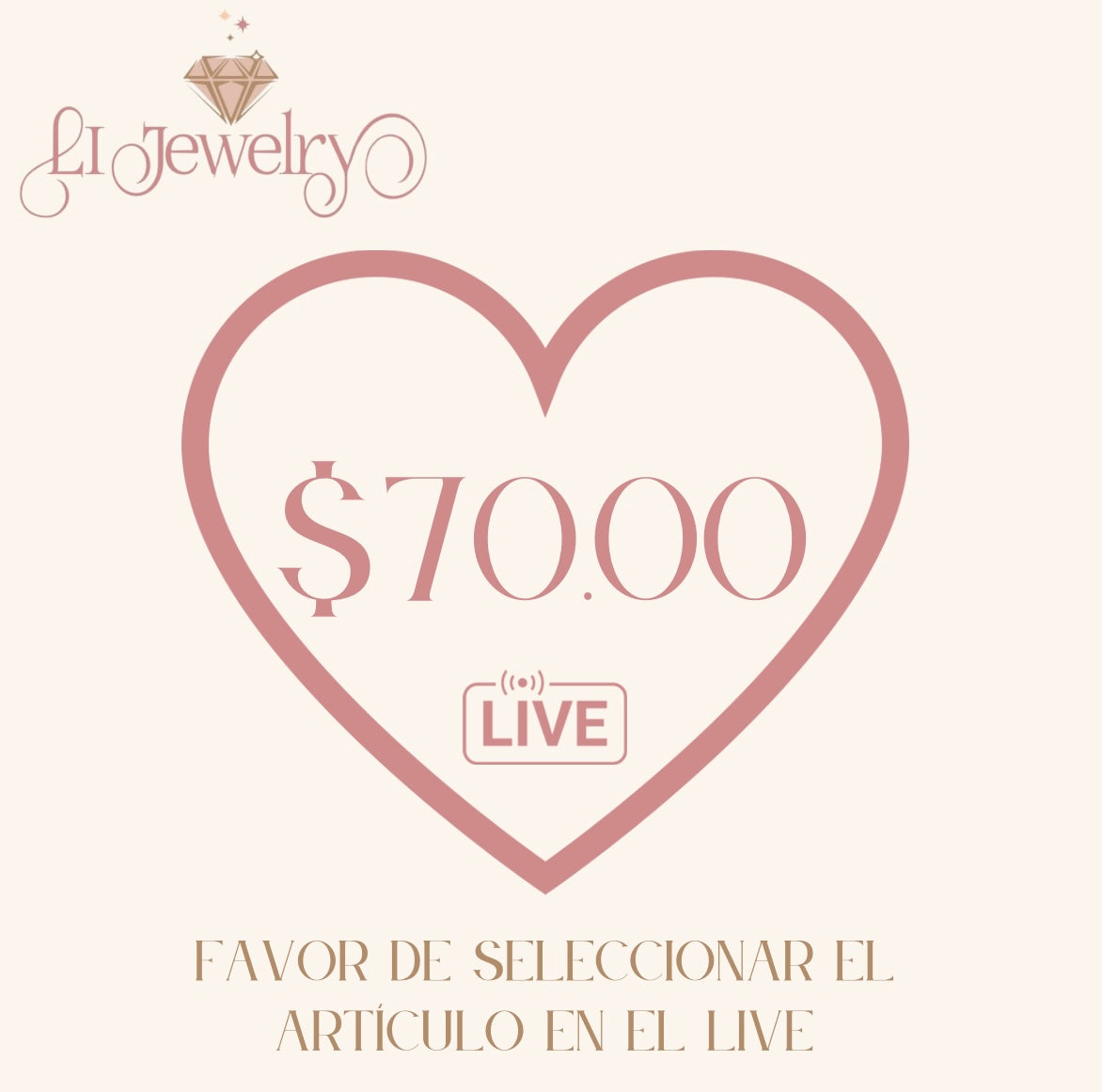Live $70.00