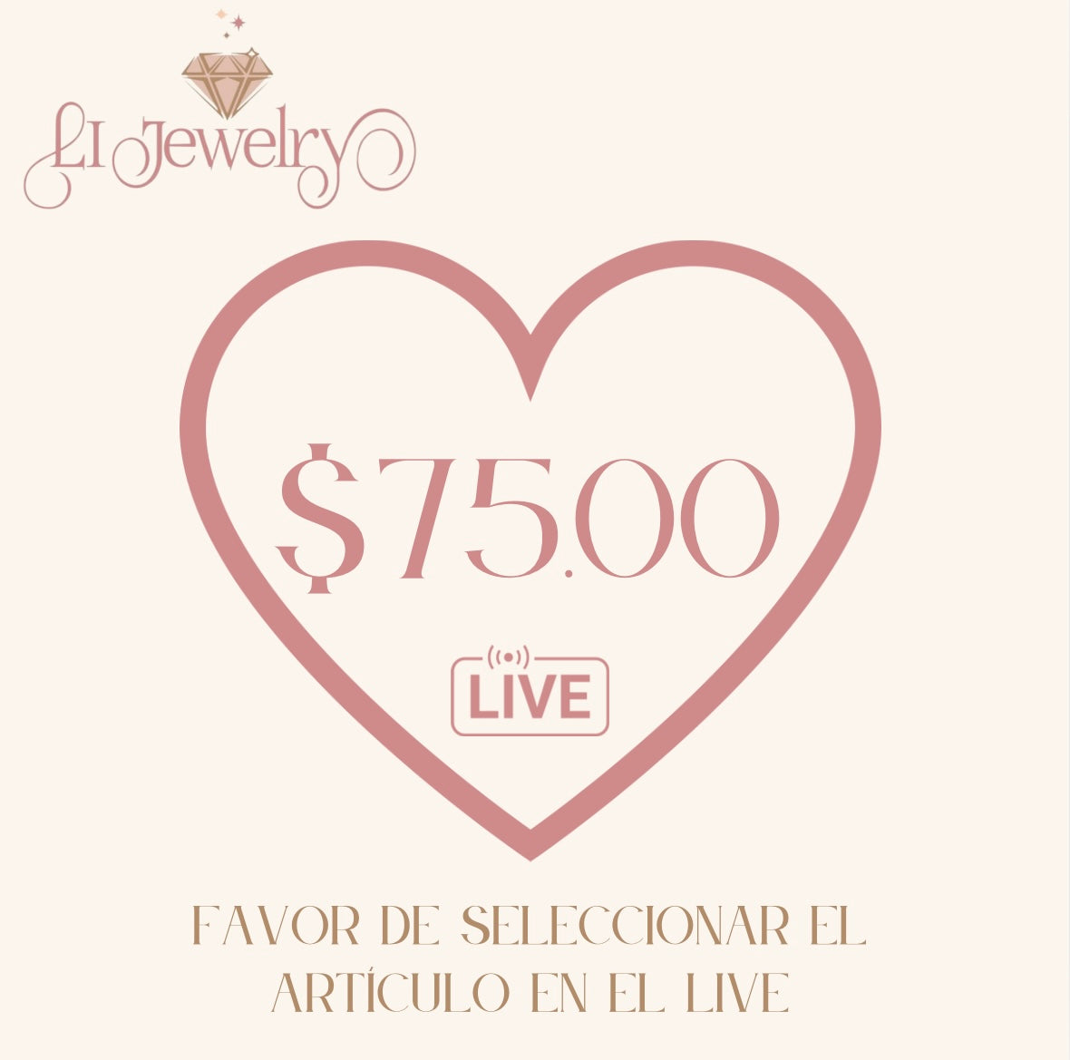 Live $75.00
