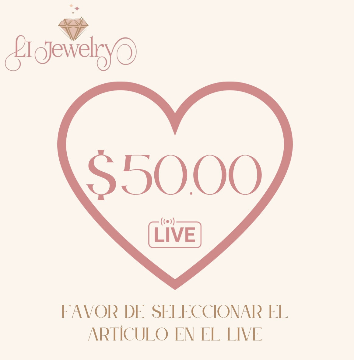 Live $50.00