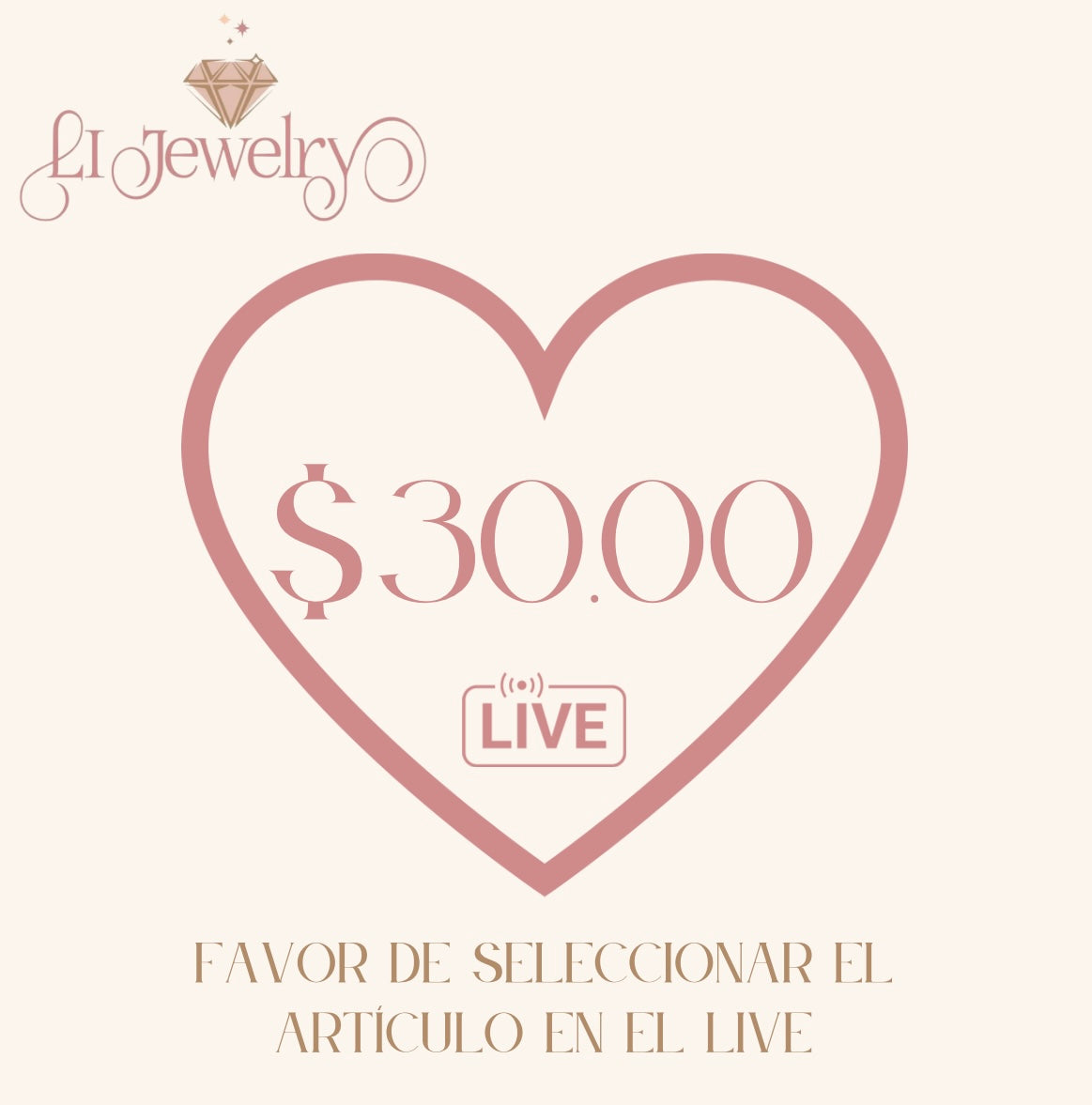 Live $30.00