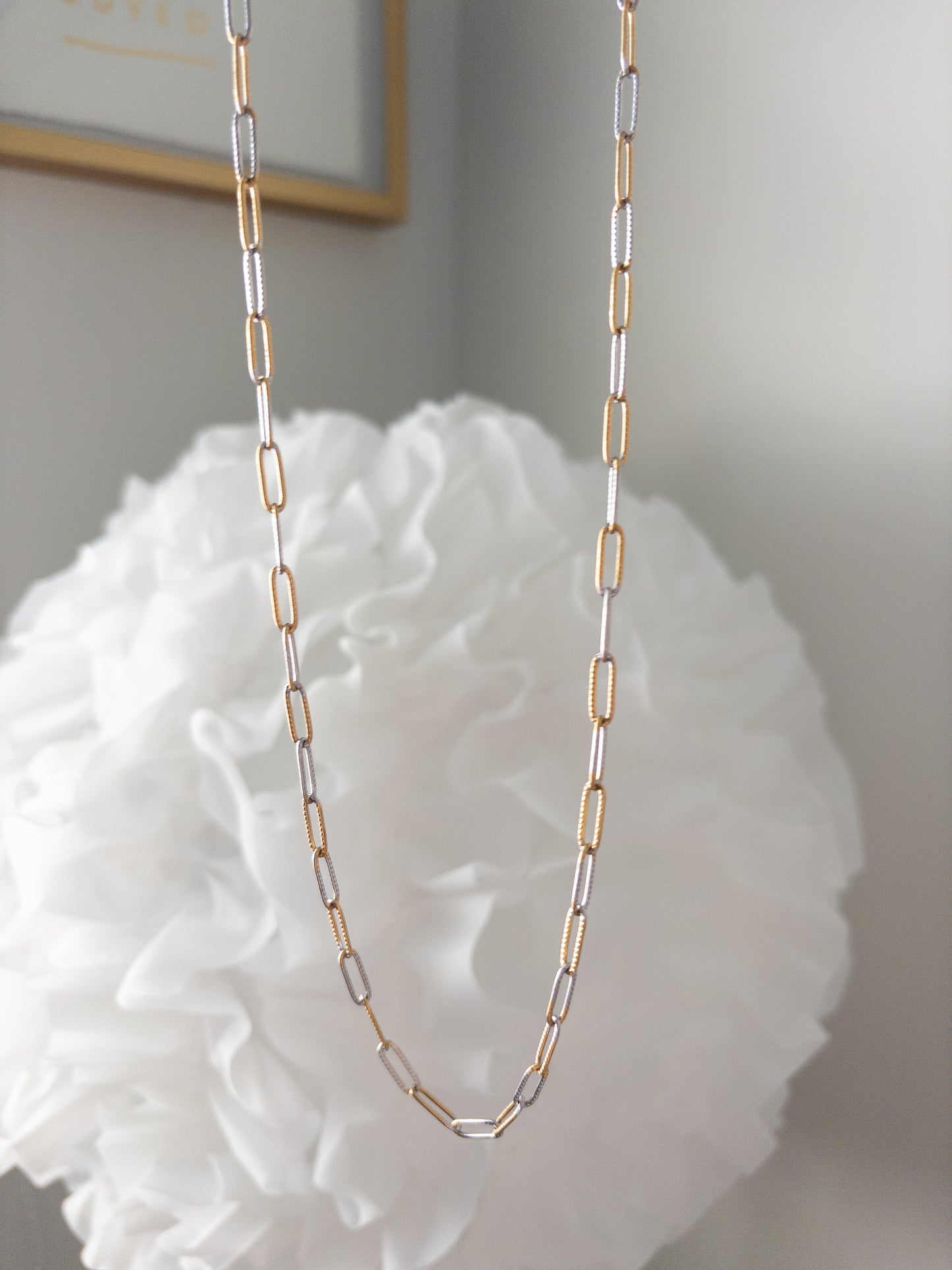 Small 2 tonos clip chain
