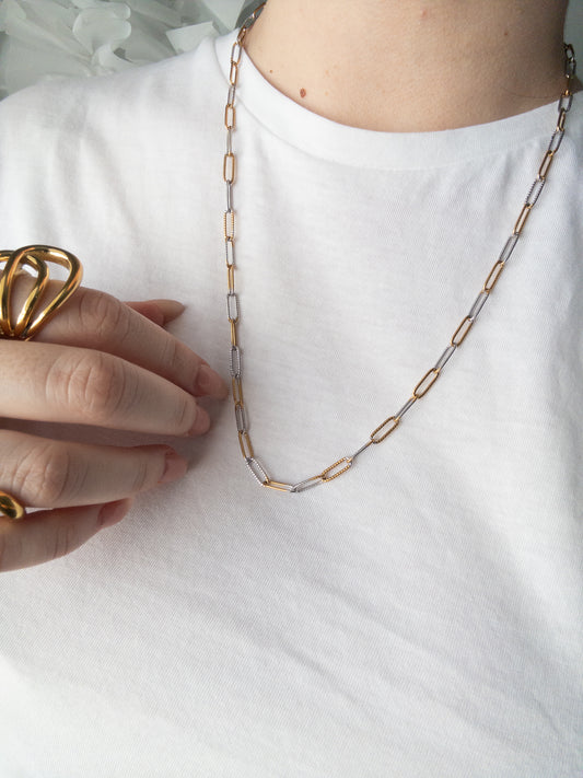 Small 2 tonos clip chain